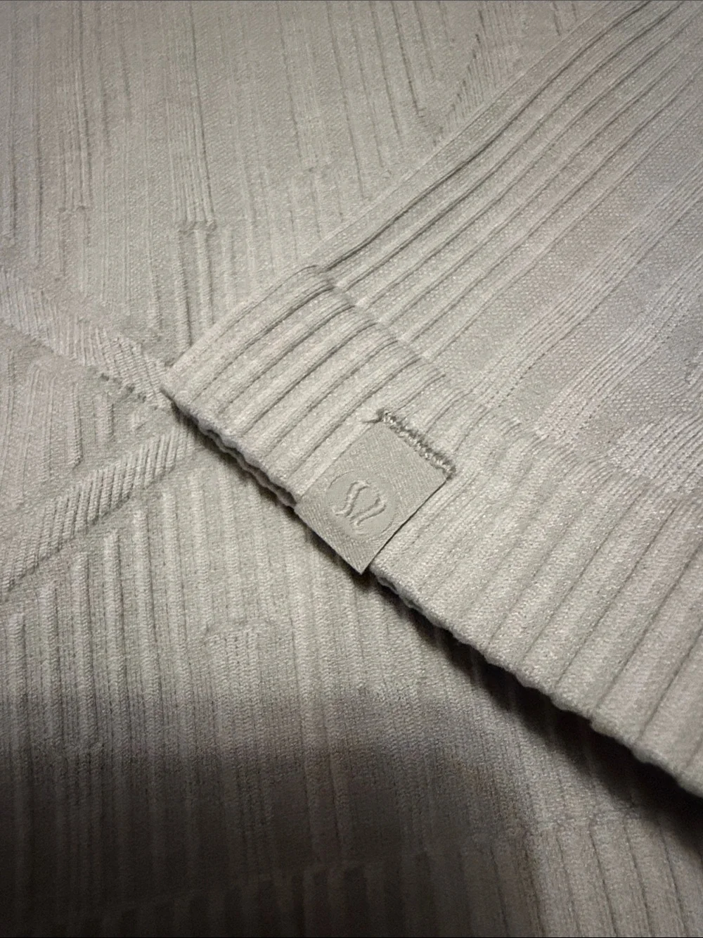 Lululemon Rest Less Pullover Light Gray Cable Knit Crewneck Sweater